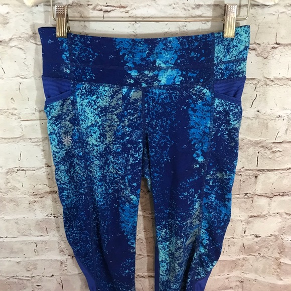 Athleta Splatter Be Free Knicker Capri Leggings - Picture 3 of 7